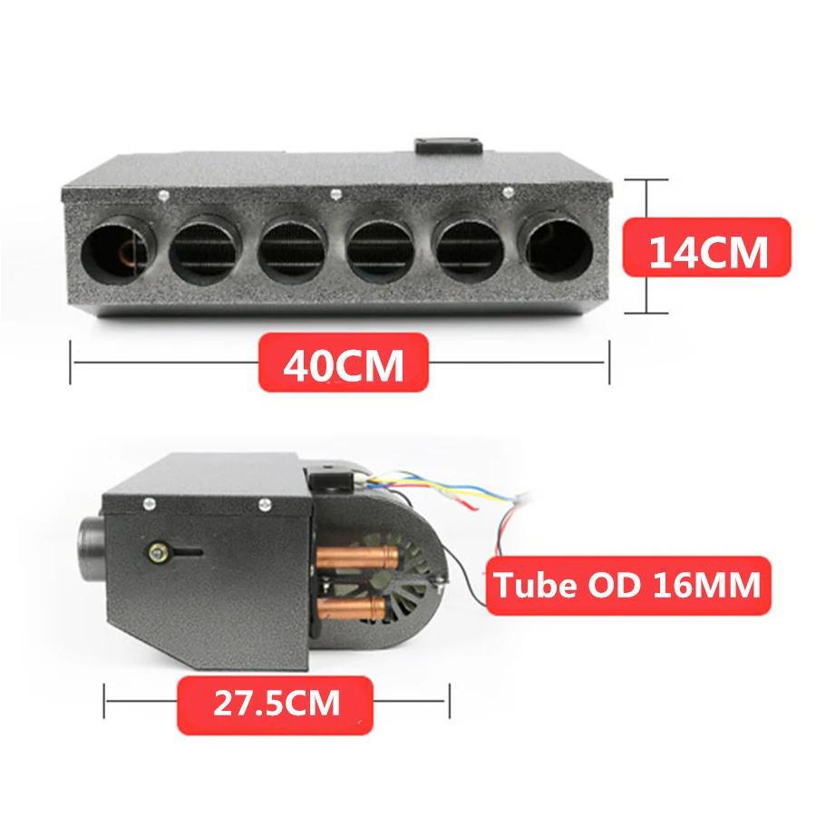 Универсальный 6 портов 12 В в автомобильный нагреватель металлический корпус 32 pass 4 способа вся медная катушка для грузовика винтажная мускульная машина под-Дэш
