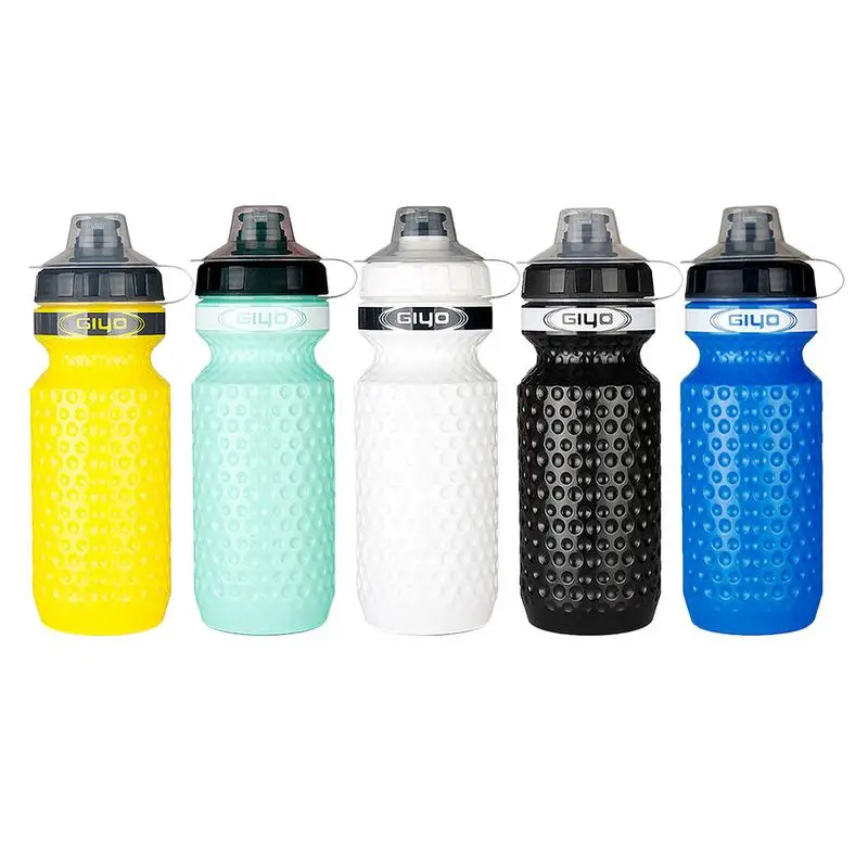 600 مللي زجاجة ماء لركوب الدراجات البلاستيك دراجة غلاية ضغط ركوب الرياضة في الهواء الطلق الجبلية الطريق كوب المحمولة مع الغبار غطاء