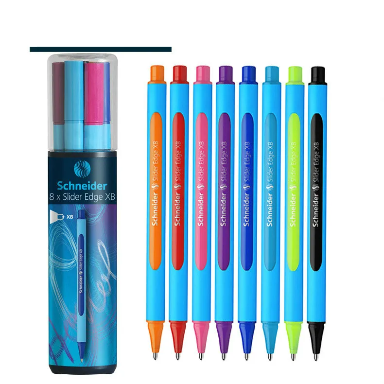 

8 Colors/Set Germany Schneider Drawing Pen Set Neutral Oily Ballpoint Pen Edge-XB 0.8mm XB Nib Student School Stationery Gift