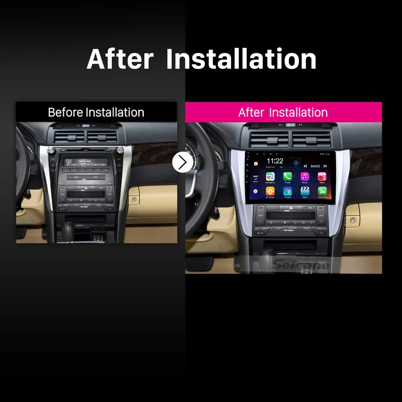 Clearance Seicane Car Radio For 2015 2016 2017 Toyota Camry Android 8.1 10.1" 2Din 8-Core Bluetooth Wifi GPS Navigation Multimedia Player 5