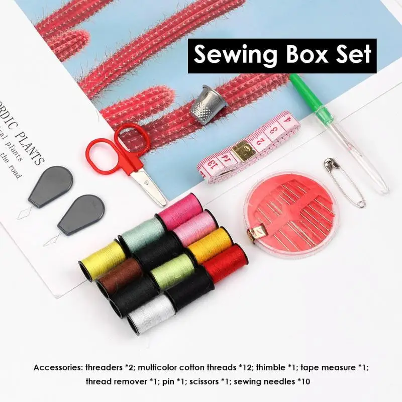 29 шт. портативная дорожная швейная коробка набор игл для шитья Набор ниток для вязания