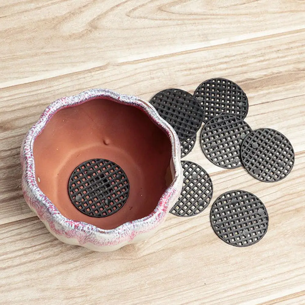 

10PCS/Set Gardening Flower Pot Hole Mesh Mat Pad Plant Potting Bonsai Bottom Grid Mat placemat for dining table Supplies