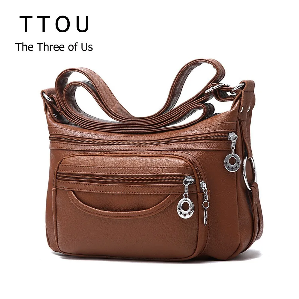 

TTOU Women Pu Messenger Bags Casual Small Hobos Bag Ladies Solid Shoulder Bag Female Daily Crossbody Bags Sac