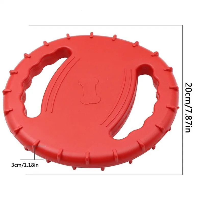 TPR 20 سنتيمتر كبيرة الكلب غير قابل للتدمير الكلب تحلق القرص صار و العائمة ل في الهواء الطلق الكلب التدريب و اللعب لعبة Jouet chien