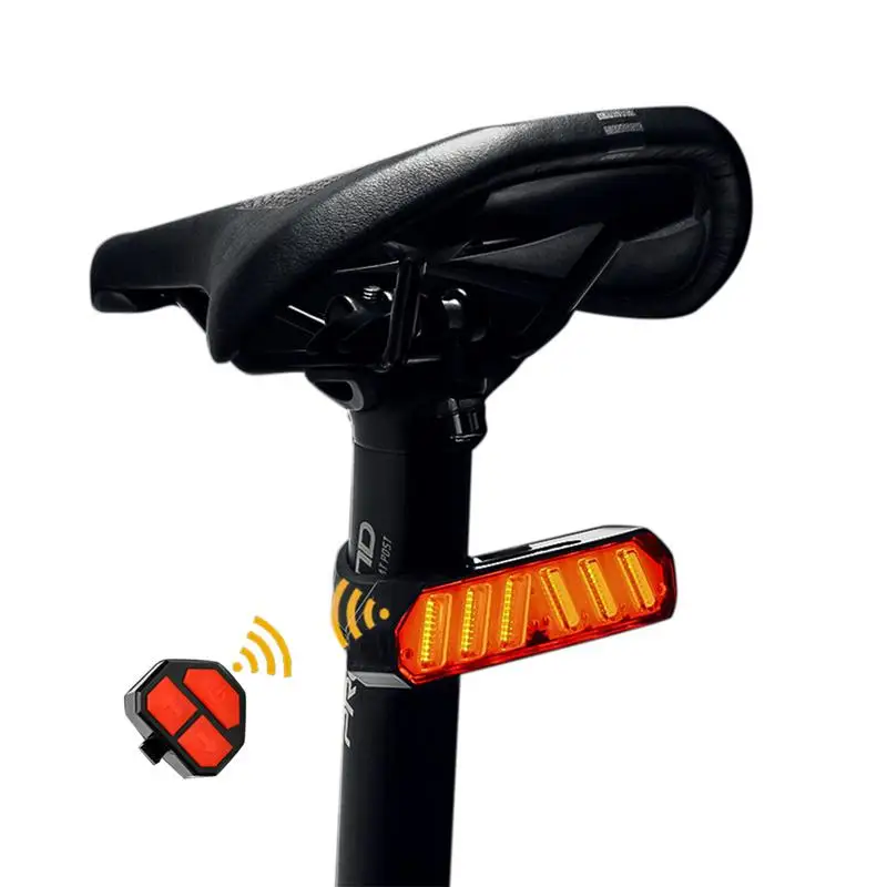 

Intelligent Remote Control Mountain Bike LED Taillight USB Charging MTB Bicycle Turn Signal Safety Warning Light Lamp