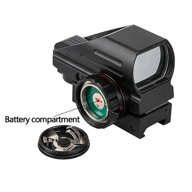 Reflejo táctico láser rojo verde 4 retícula holográfica proyectada mira telescópica pistola de aire caza 11mm/20mm Rail Mount AK - Imagen 5
