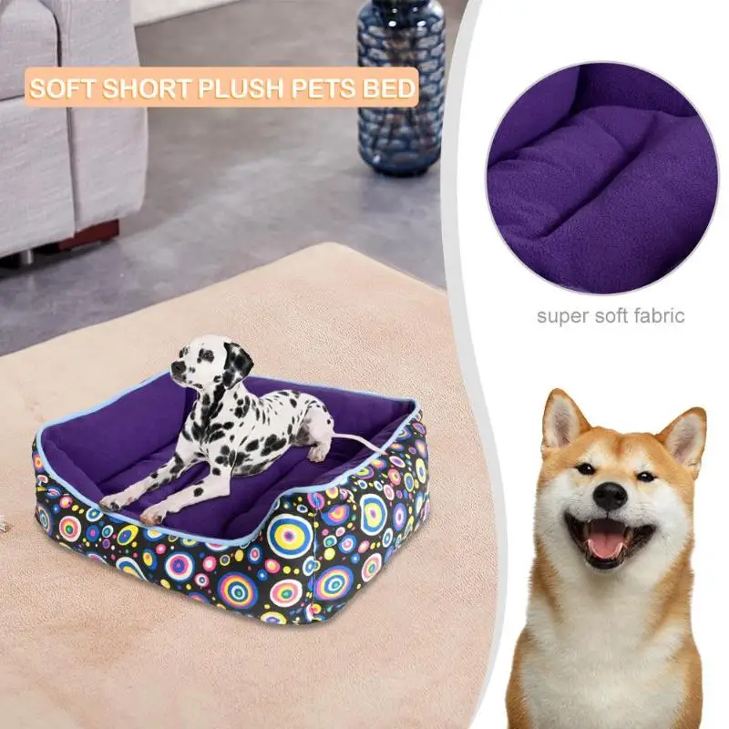 cheap Pet Mat Detachable Canvas Square Pets Bed Winter Warm Cat Nest Dog Puppy Kennel Pet Sofa Sleeping Bag House Cave Mat