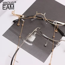 WKOUD EAM, новинка, весна-лето, цепочка, Разъемное соединение, металлическая, персональная, для девушек, очки, оправа, женская мода, Tide All-Match, JS61
