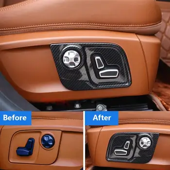 

2pc Car Seat Adjustment Frame Cover Trim Stickers for Maserati Levante 2017-2018 Car Styling Auto Accessories Carbon Fiber Style