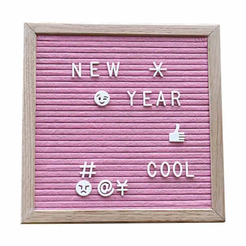 

10x10 Inches Felt Cloth Message Board Home Decor Wooden Schedule Modern Chalkboard Blackboard Bulletin Board