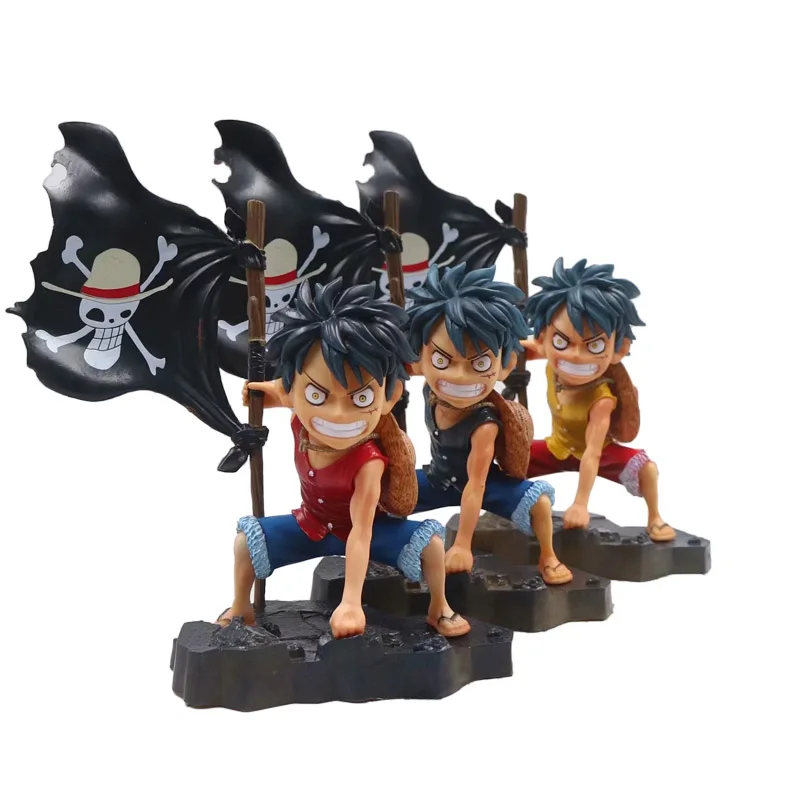 

One Piece with skull pirate flag Monkey D. Luffy model Action Figure