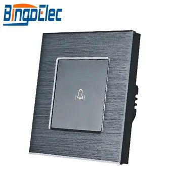 

Bingoelec EU/UK Standar Touch Sensor Doorbell Switch,Aluminum Frame Bell Wall Switches, AC110-240V,86*86mm