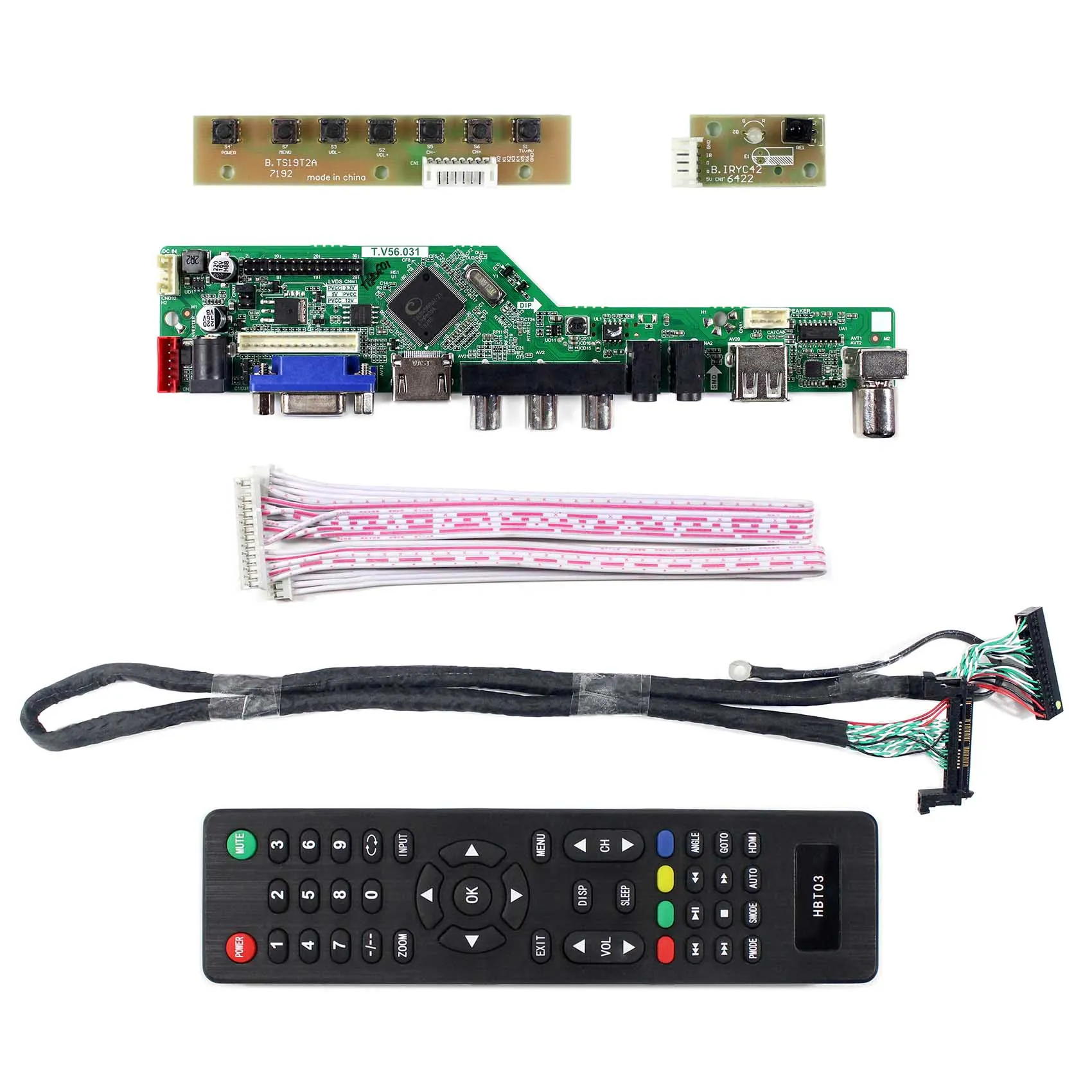 Плата ЖК дисплея HD MI VGA AV USB RF совместимая с интерфейсом LVDS экран 42 дюйма 1920x1080