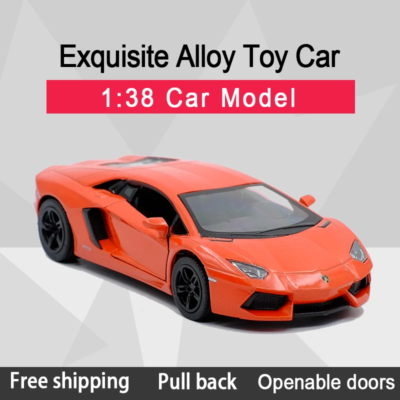 Kinsmart 1:38 Aventador Lp700 4 литье под давлением модель автомобиля игрушка с откатом для