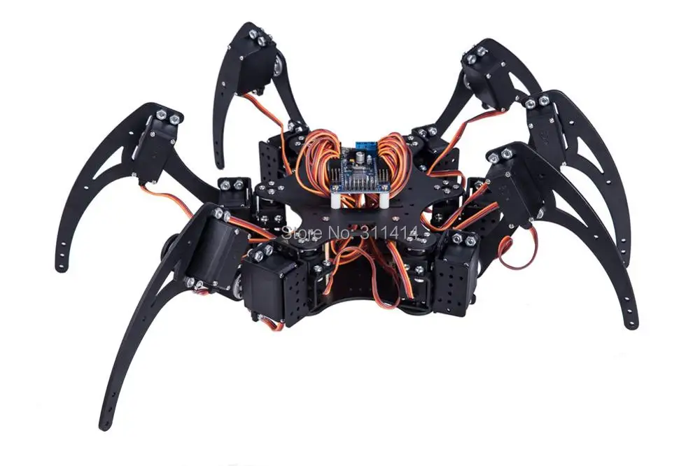 1 Набор 18 DOF алюминиевый Hexapod Spider Six 3DOF комплект рамок робота с шариковым