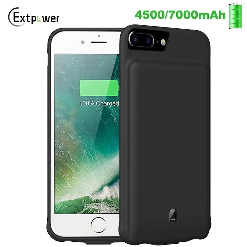 Ext power 4500/7000mAh Внешний красный и черный чехол для зарядного устройства Iphone 6 6s 7 8 Plus