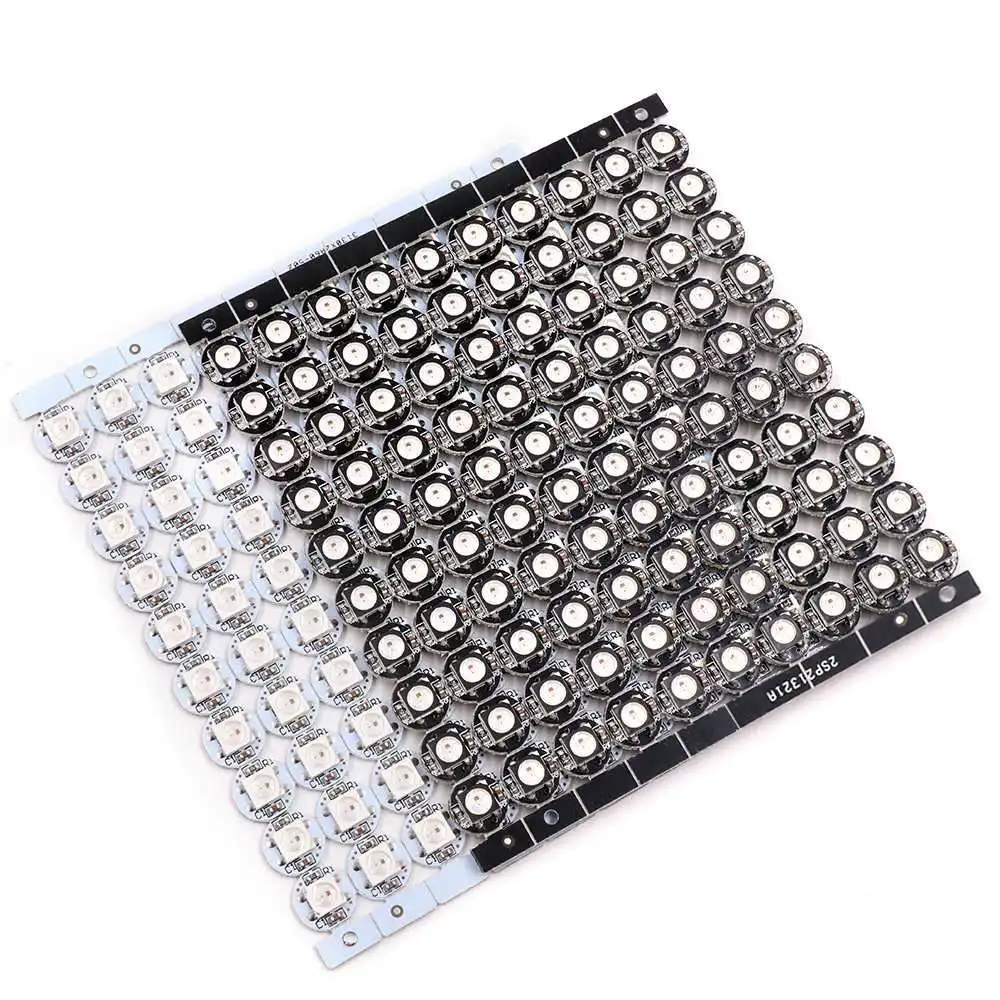 

CLAITE 100PCS Mini Board Heat Sink Built-in RGB WS2812B Chip Bead LED Pixel Addressable Module DC5V NEW