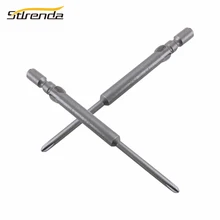 STLRENDA 10 шт. ручные инструменты Phillips электрическая отвертка Биты S2 сталь нескользящий Круглый хвостовик 4x60/80 мм винтовая головка PH0, PH00, PH1, PH2