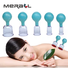 Массажная PC присоска вакуумное средство против целлюлита массажер терапия присоска комплект Семья китайский баночки синие резиновые вакуумные банки для