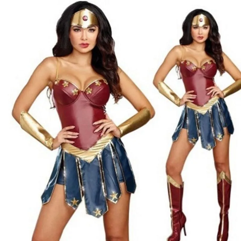 

Wonder Woman Costume Dawn Of Justice League Cosplay Diana Prince Adult Sexy Women Fancy Dress Halloween Christmas Carnival Party
