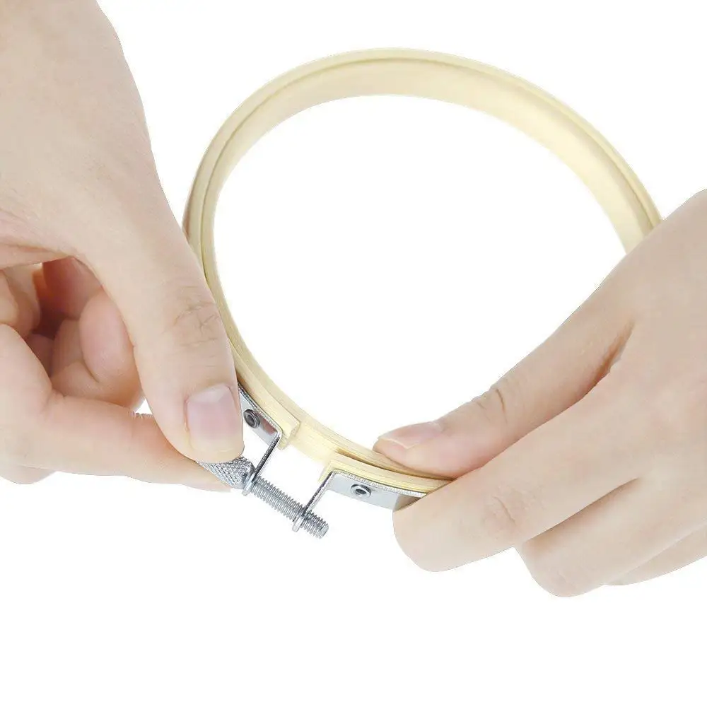 12 шт. бамбуковые кольца для вышивания крестиком круглые кольца для вышивания регулируемые бамбуковые кольца для вышивания крестиком деревянный набор кружков для вышивания