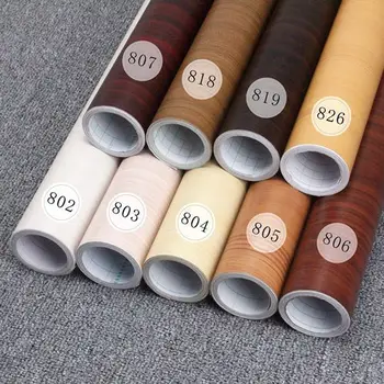 

60cm*5m Pvc Waterproof Self-adhesive Vinyl Wallpaper Wood Grain Furniture Renovation Wall Stickers For Bedroom Kitchen Door Diy