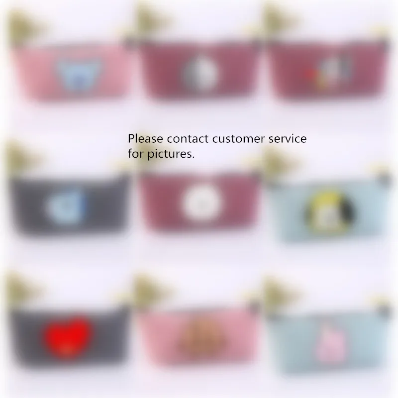 

1Pcs KPOP Star Heart Sheep Pencil Bags Box Cute Pencil Case Cartoon Stationery Pen Bag Office School Student Supplies Fan Gifts