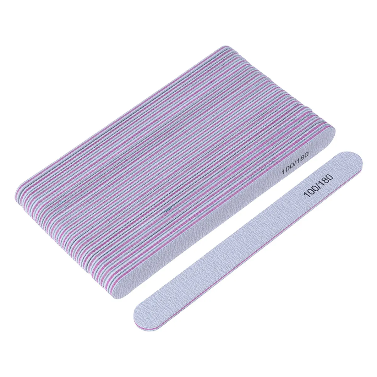 

25pcs Polished Bar Double Frosted Nail File Manicure Tool Woman Nail File Durable Nail File Practical for Store School Home