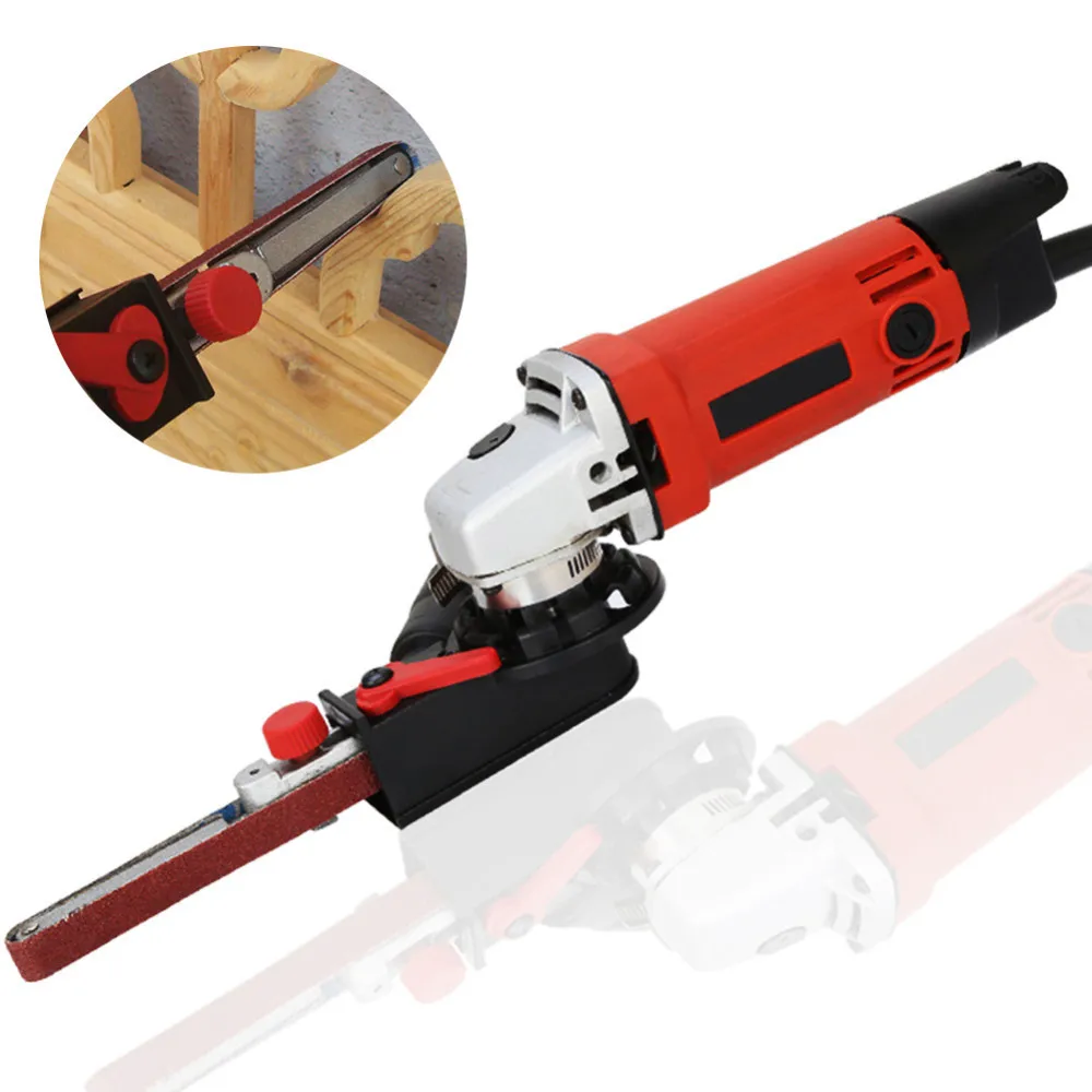 

Diy Sander Sanding Belt Adapter Bandfile Belt Sander For 100mm 4" 115mm 4.5" 125mm 5" Electric Angle Grinder Woodworking Tool