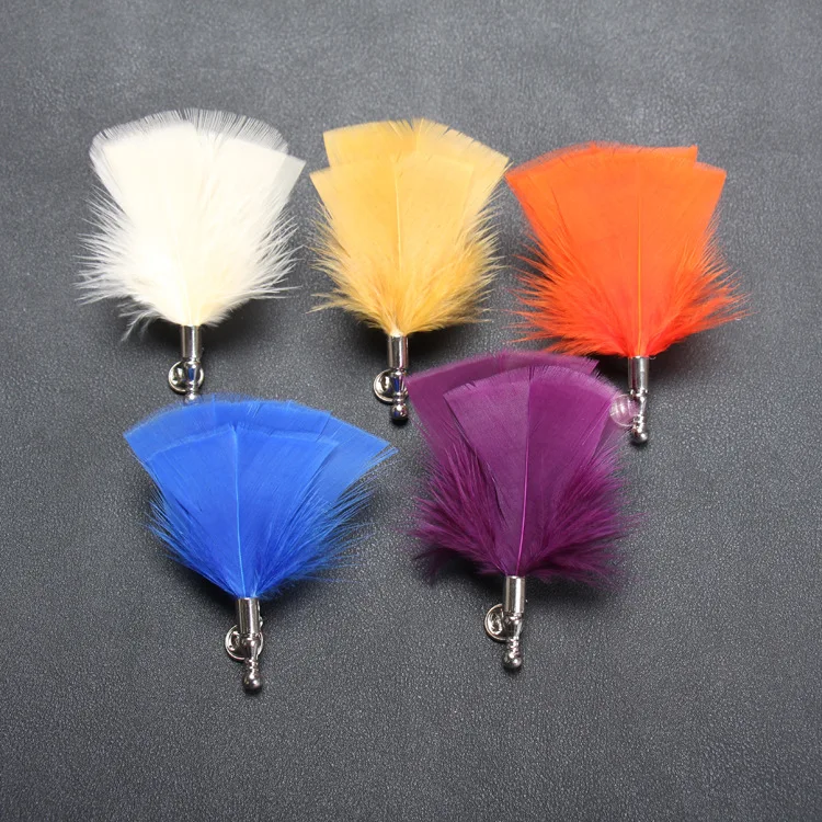 

i-Remiel Korean Brooch Pin Presides Over Wedding Ceremony Three-layers Pure Feathers Corsage Men's Suit Shirt Collar Accessories