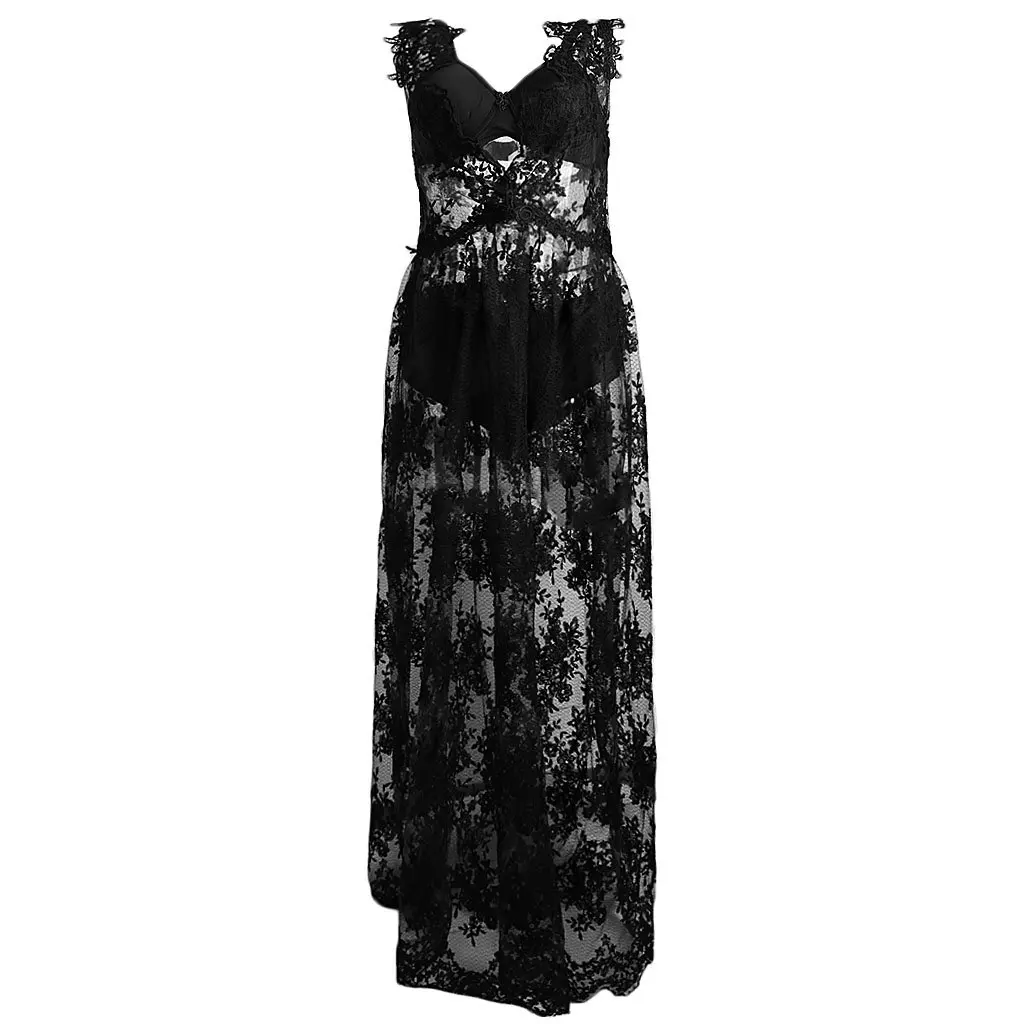 

Pregnant Woman Lace Maternity Dress Photography Props V-neck Sleeveless Long Maxi Pregnancy Dress Clothes for Photo Shoot