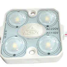 500 шт/партия 110 В 220 В AC SMD 2835 объектив СВЕТОДИОДНЫЙ модуль ввода 220 В для вывески освещения доски люменов 220 В светодиодные модули