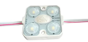 

1000PCS 100VAC~240VAC injection led modules silicone led lights 1.5W 170Lumens 4 lens led strips backlighting signs boxes