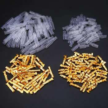 

50 Set New 3.9mm Motorcycle Bullet Connector Male Female Socket Classic Terminals Mayitr For 1.0mm - 2.5mm Wire