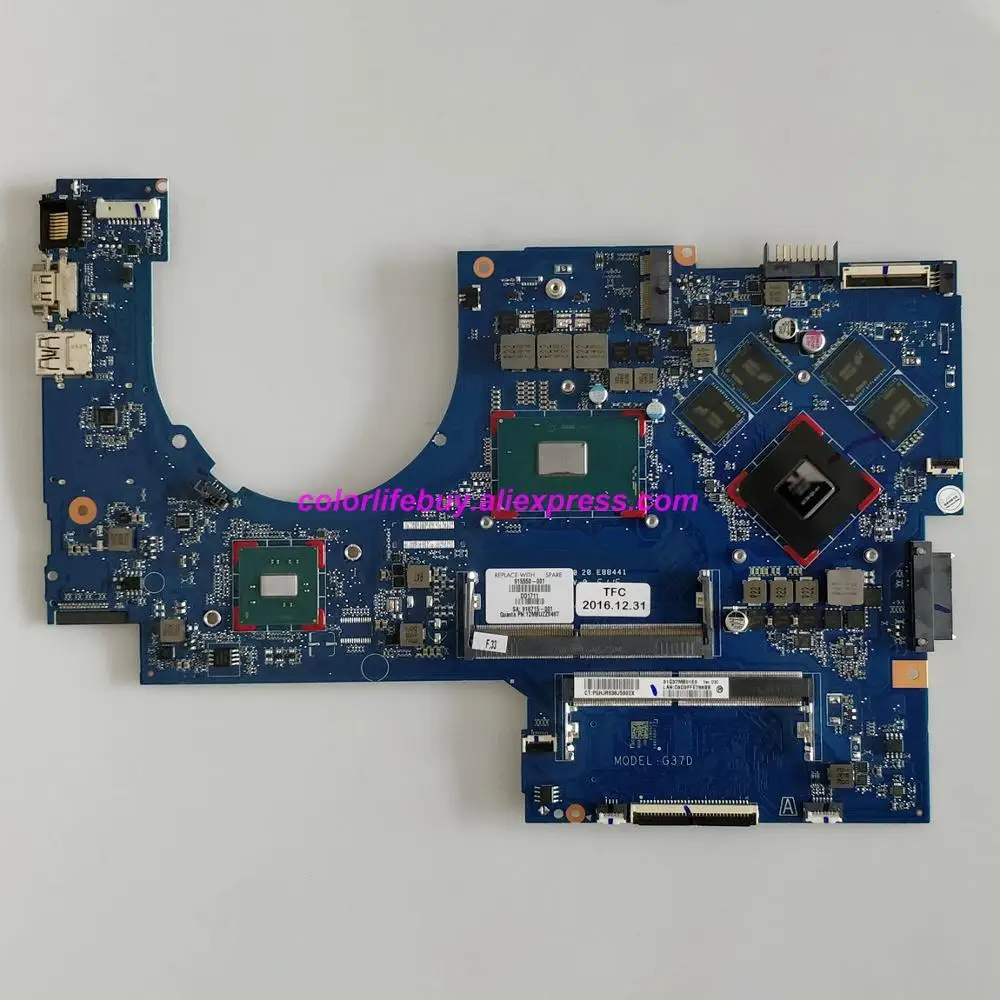  Genuine 915550-601 915550-001 w 1050Ti/4GB GPU w i7-7700HQ CPU DAG37DMBAD0 Motherboard for HP 17-W 