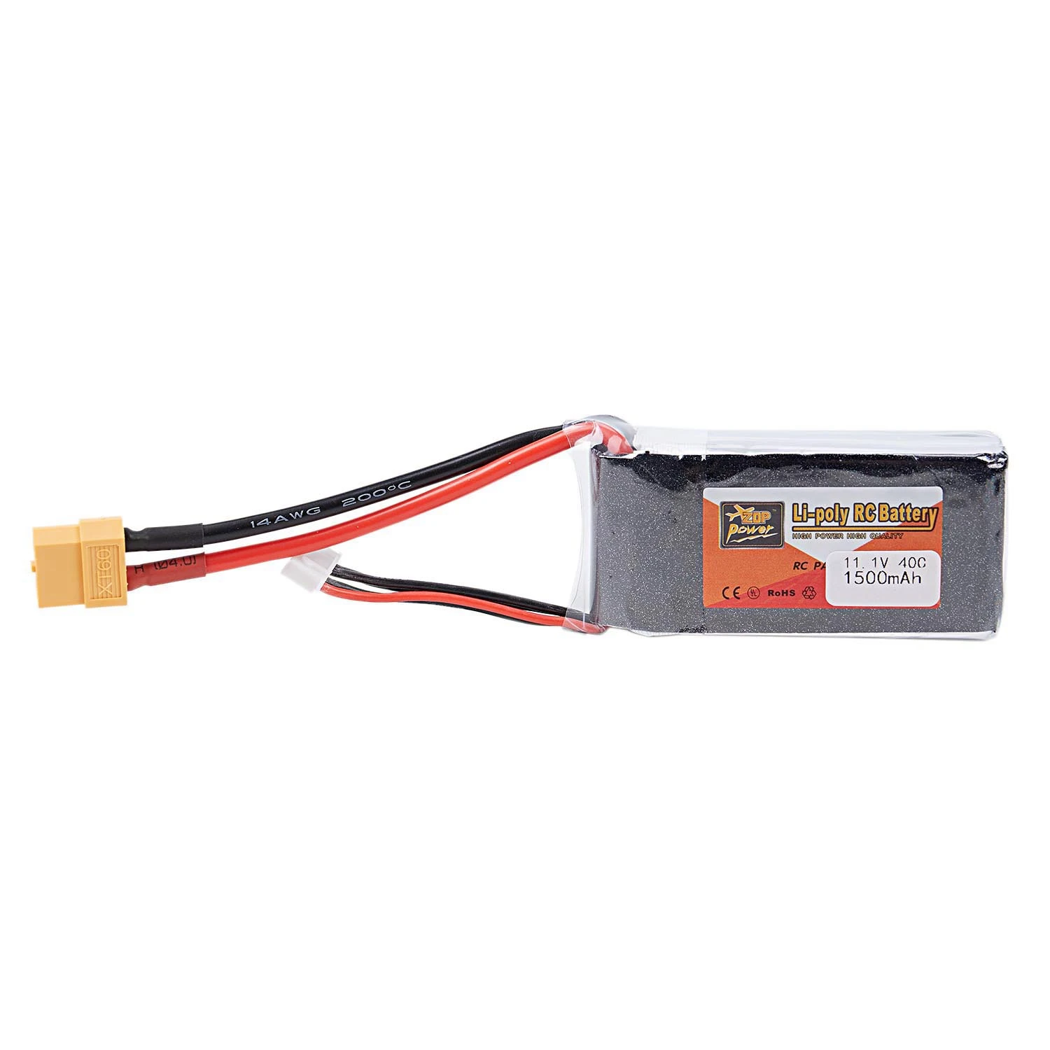 Zop Power 11 1 В 1500 мАч 40C 3S Lipo батарея Xt60 разъем для Радиоуправляемый Дрон автомобиль