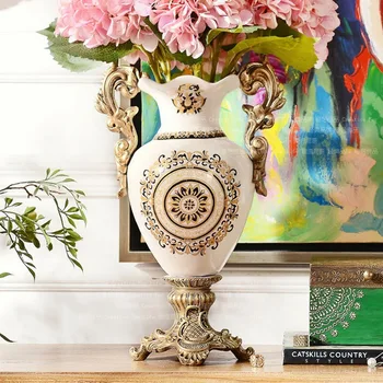 

Creative European Home High-end Ceramic Vase Crafts Ornaments Home Accessories Ceramic Ornaments Vases For Flowers