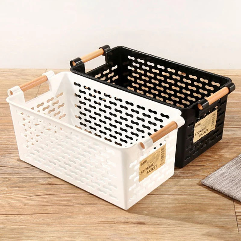 

Plastic Desktop Storage Basket Rectangular Bathroom Portable Storage Box Bath Basket Kitchen Debris Multi-Purpose Baskets