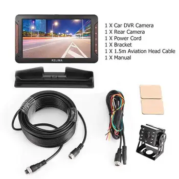 

7 Inch 170 Degree KELIMA HP-988T Car DVR Camera Dual Lens Night Vision Dash Cam Record 1080P HD Rear View Dual-core CPU