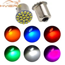 P21W Белый 1157 BAY15D 1156 BA15S 3014 22SMD Автомобильный светодиодный светильник поворота тормоза, автомобильная Передняя парковочная лампа, резервная клиновидная лампа, задний фонарь, DC 12V