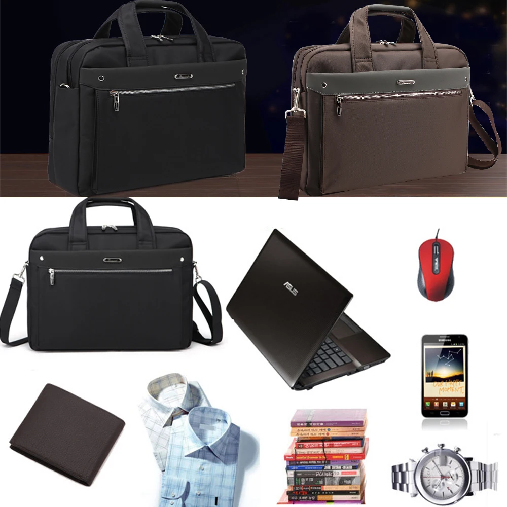 Fashion Large Capacity Men Single Shoulder Office Bags For Business Men's Briefcase Brand 15 16 17 Inch Male Laptop Mens Bag