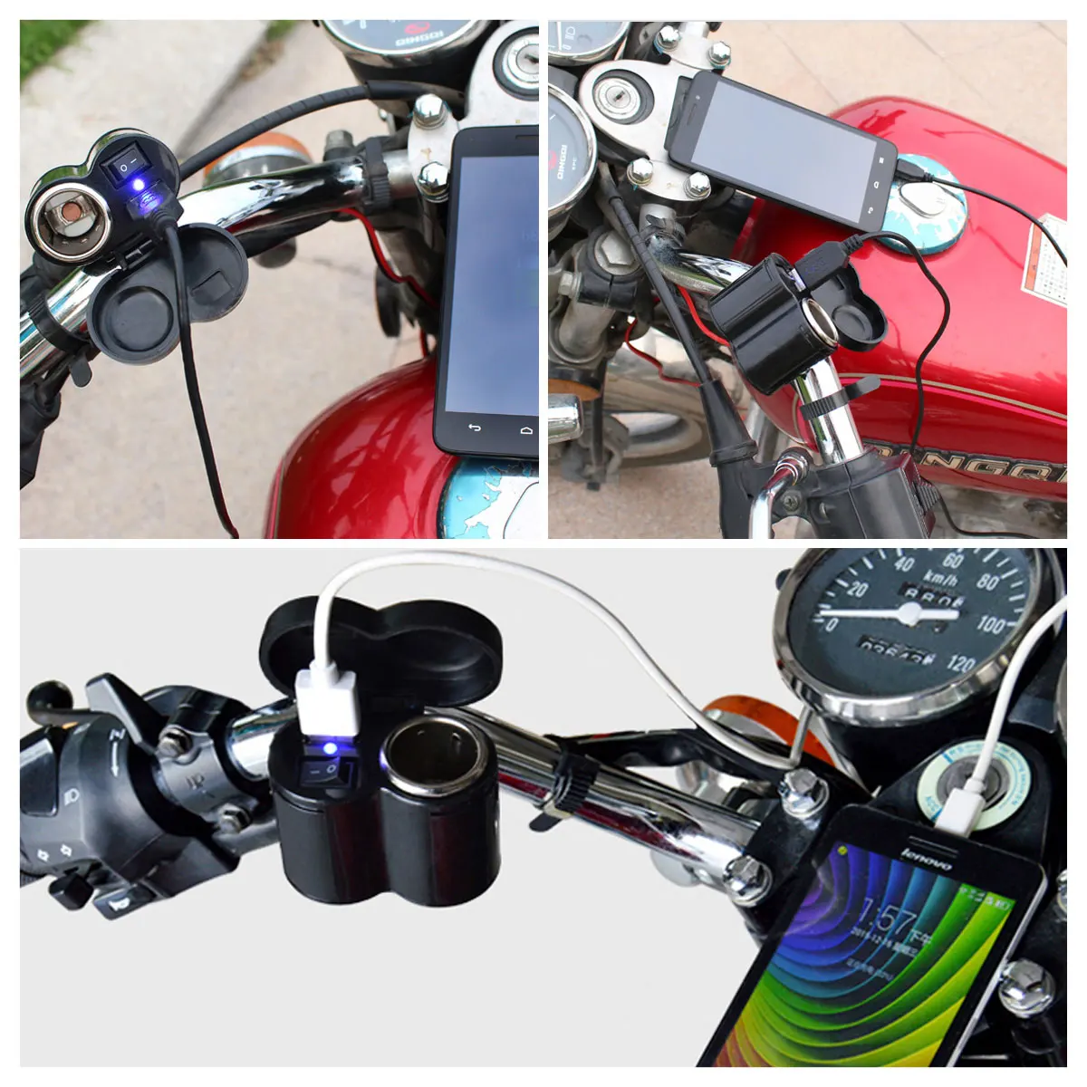 VORCOOL 12-24 V мотоцикл USB порт питания гнездо для автомобильного ...