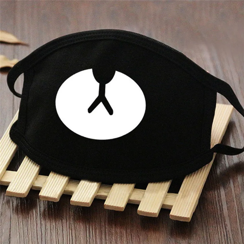 

Unisex Face Masks Reuseable Cycling Anti-Dust Cotton Mouth Face Mask Mouth-muffle Bear Pattern Mask Half Face Black Health Care