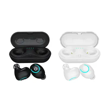 

TWS Bluetooth Wireless Mini Earphone Binaural Waterproof Sweatproof Stereo Running Sports With Charging Box Hands-free Calls