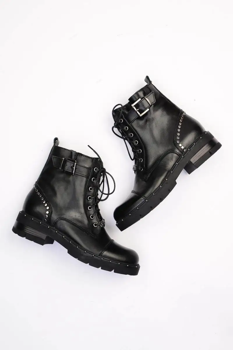 

Bambi Genuine Leather Black Women 'S Boots G0429328503