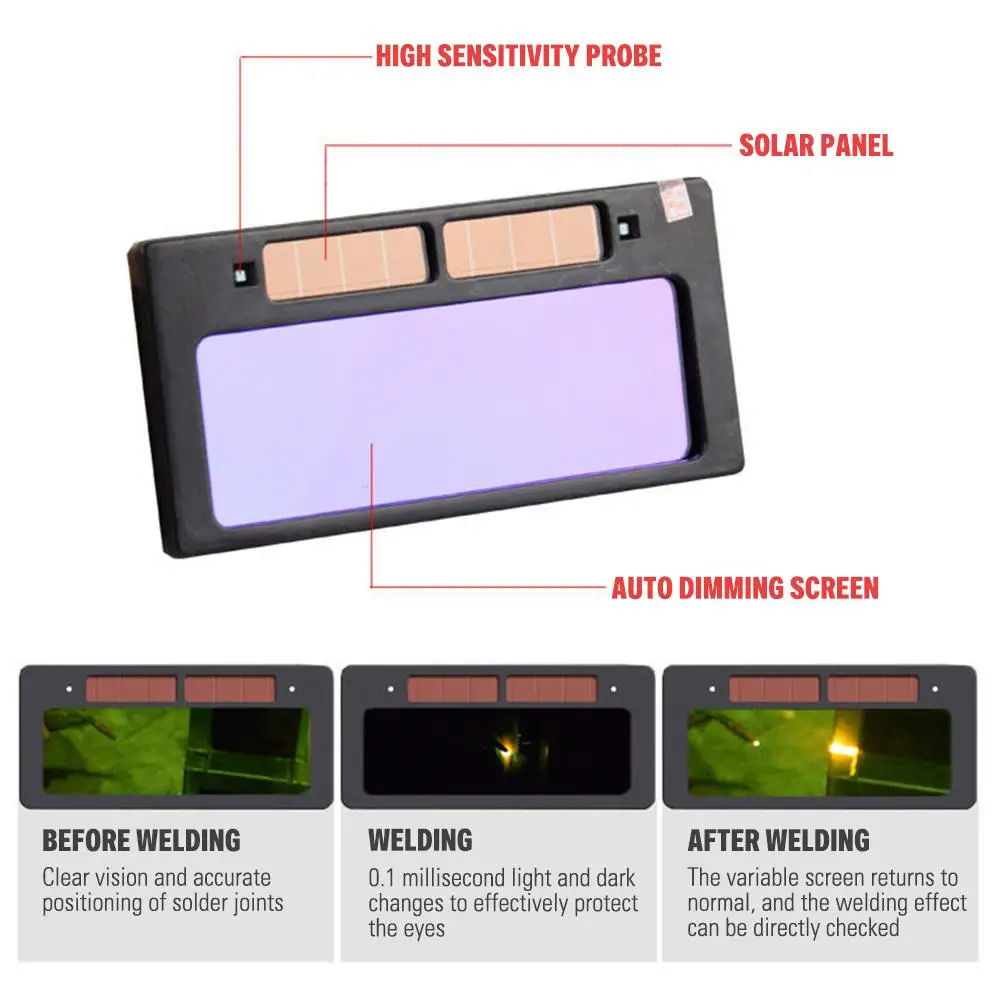 Welding Helmet Leather Welding Hood Head-mounted Auto Dimming Welding Helmet Face Mask