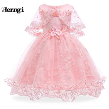 Berngi/Платья с цветочным узором для девочек для свадебной вечеринки; платье принцессы без рукавов с вышивкой для маленьких девочек; детская праздничная одежда; Vestidos