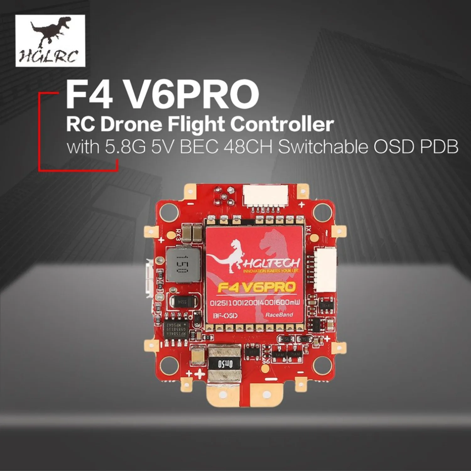 Hglrc F4 V6 Pro Fc 5,8 Ghz 48Ch переключаемый Vtx W/5 V Bec Osd Pdb