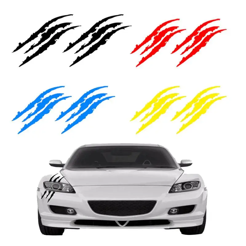 

Car Sticker Headlight Bonnet Sports Mind Personality Decorative Scratch Vinyl Decal Car Monster Claw Marks Bunting Accessories
