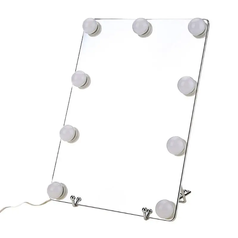 

Makeup Mirrors Light 9 LED Bulbs Hollywood Style Vanity Makeup Cosmetic Mirror LAMP with Indoor Dimmable Led Lights Torch USB